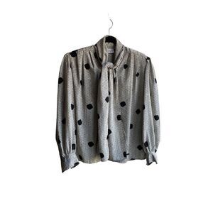JH collections, vintage, women’s polkadot, long sleeve blouse, size 6